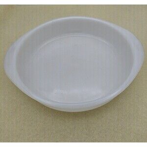 Vintage Anchor Hocking Glasbake Milk Glass Round Casserole Dish J-249  no lid